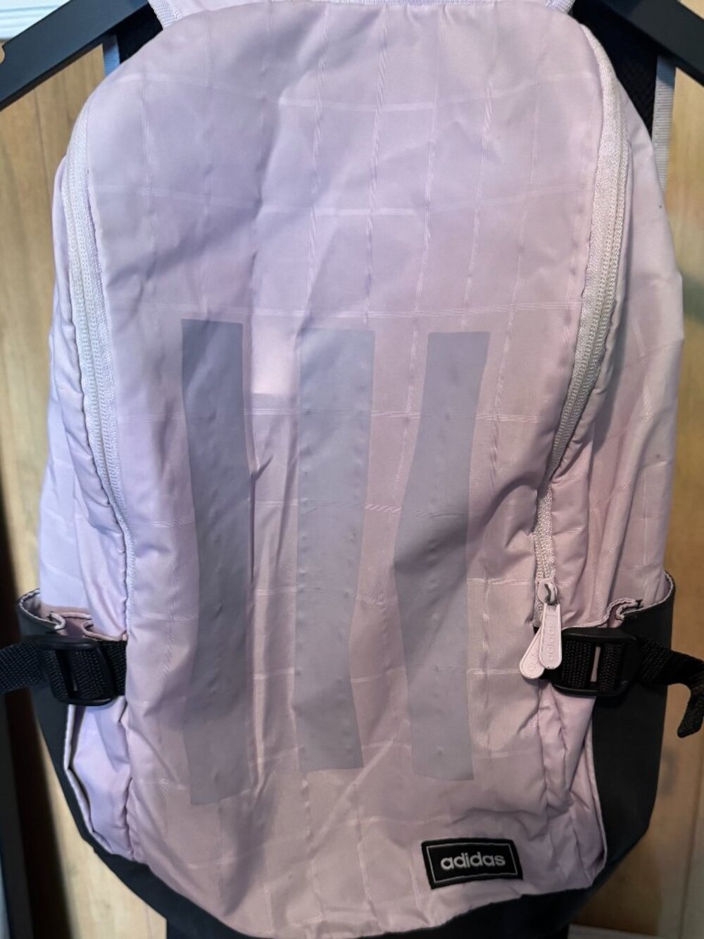 Adidas Tailored 3 Stripes Grid Backpack Lavender Lilac Pink Good